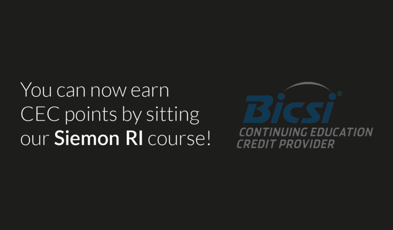 Our Siemon RI course is now BICSI Approved