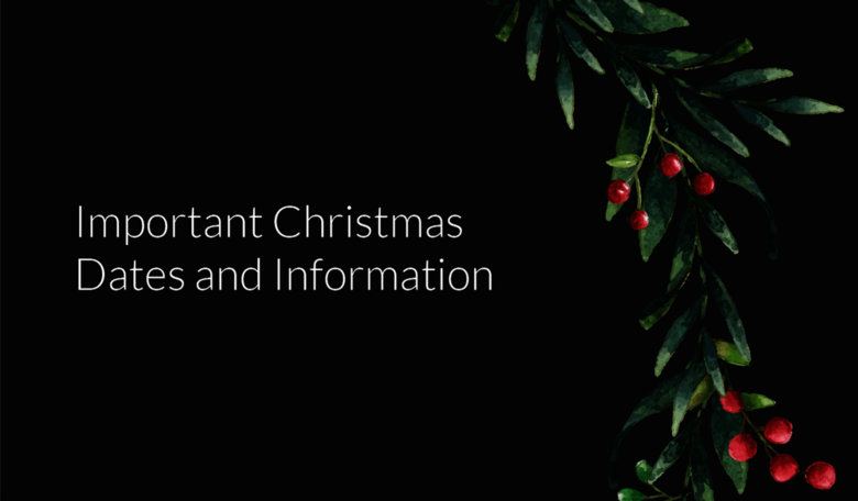 Christmas Dates and Information