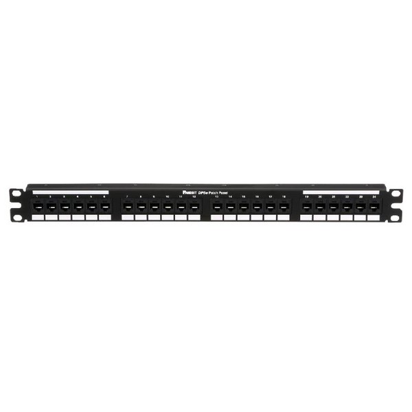 PANDUIT 24-PORT, CATEGORY 5E, PATCH PANEL WITH 24 RJ45, 8-POSITION, 8-WIRE PORT