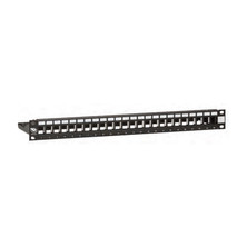 LEVITON SNAP-IN-JACK 24 PORT 1U MODULAR PATCH PANEL SHIELDED/UNSHIELDED FLAT IN BLACK WITH CABLE MANAGEMENT