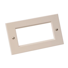 NENCO DOUBLE GANG FACEPLATE 100X50MM FLAT WHITE