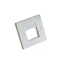 PANDUIT NETKEY 86MM X 86MM, SINGLE GANG FACE PLATE FRAME WITH LABEL. ACCEPTS ONE 1-2 SIZE MODULE INSERT