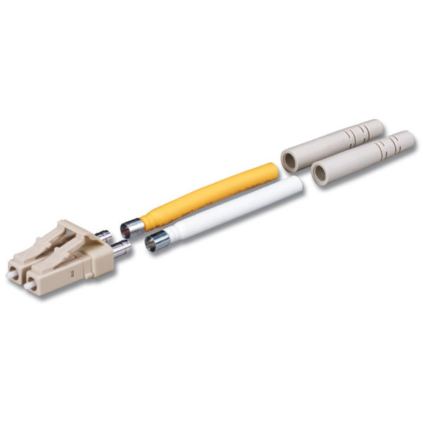 SIEMON LC DUPLEX CONNECTOR MULTIMODE JACKETED FIBRE BOOT BEIGE